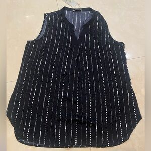 Timeson blouse size large sleveless black